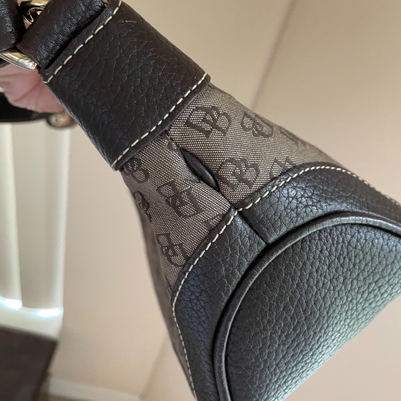 Dooney and bourke brown canvas and leather shoulder bag - Picture 5 of 6